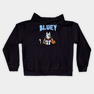 halloween bluey Kids Hoodie